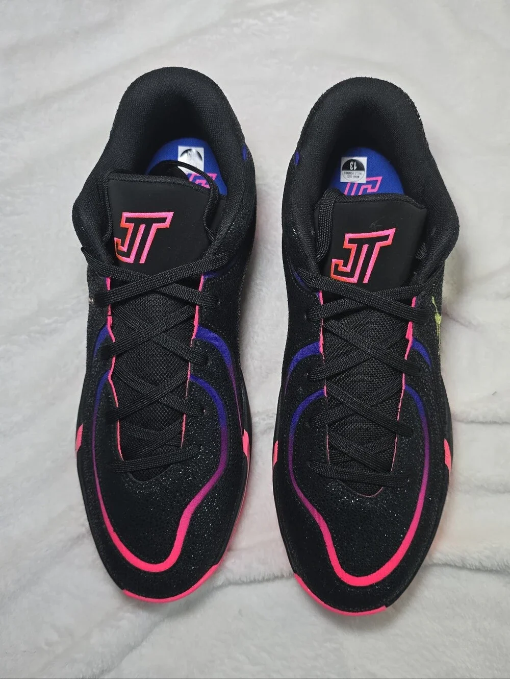 Nike Air Jordan Tatum 4 Smooth Soul Vol 2 Neon Black Pink IR0073-003 Size 13